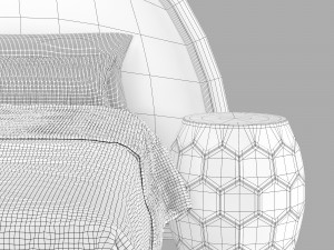 Classic bed 002 3D Model
