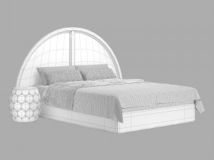 Classic bed 002 3D Model