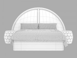 Classic bed 002 3D Model