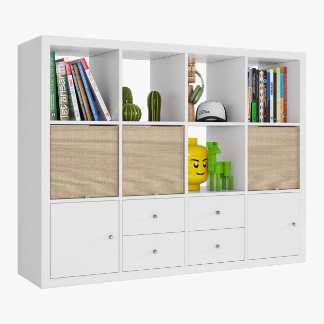 KALLAX Estantería, blanco, 112x147 cm - IKEA  Kallax shelving unit, Ikea  kallax shelf unit, Kallax shelf unit