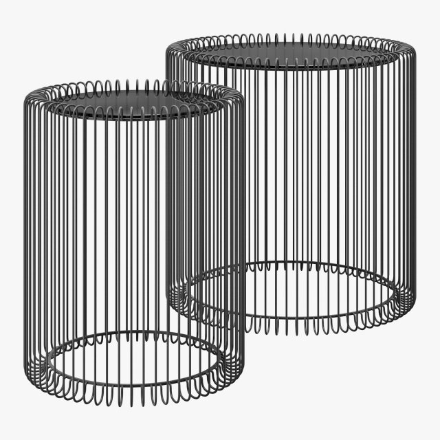 Kare wire coffee table black Model 3D .c4d .max .obj .3ds .fbx .stl .blend 