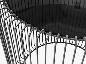 Kare wire coffee table black Model 3D