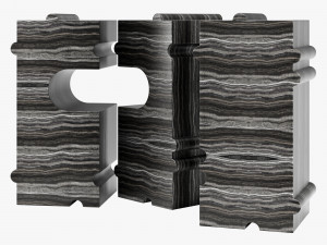 Kelly Wearstler hume modular stone bench 3D Model