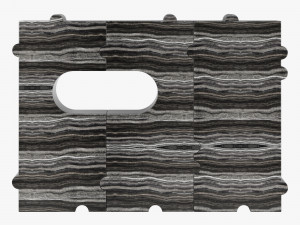 Kelly Wearstler hume modular stone bench 3D मॉडल
