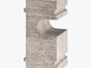 Kelly Wearstler hume modular stone bench 3D मॉडल