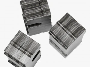 Banco modular de pedra Kelly Wearstler hume Modelo 3D