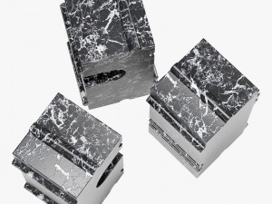 Kelly Wearstler hume modular stone bench 3D मॉडल