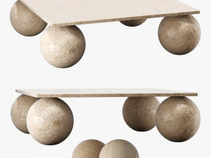 Mesa de centro quadrada Kelly Wearstler morro Modelo 3D