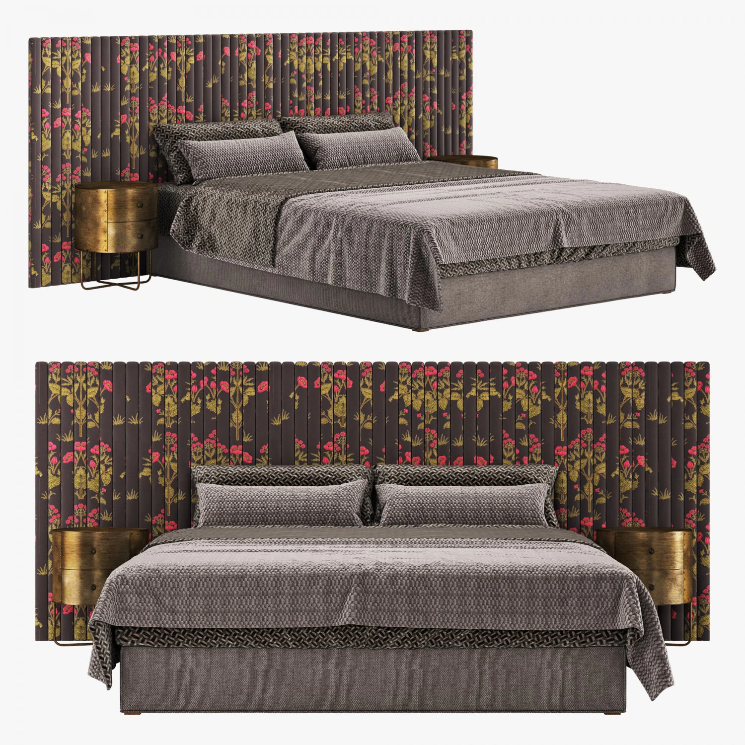 Cama moderna 001 Modelo 3D .c4d .max .obj .3ds .fbx .stl .blend