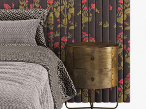 Modern bed 001 3D Модель
