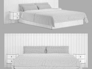 Cama moderna 001 Modelo 3D