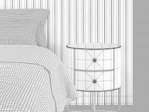Modern bed 001 3D Модель