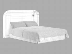Modern bed 003 3D Model