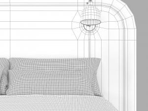 Modern bed 003 3D Model
