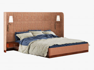 Modern bed 002 3D Model