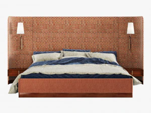 Modern bed 002 3D Model