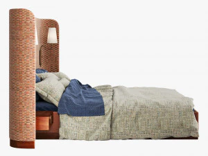 Modern bed 002 3D Model