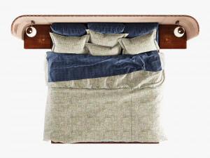 Modern bed 002 3D Model