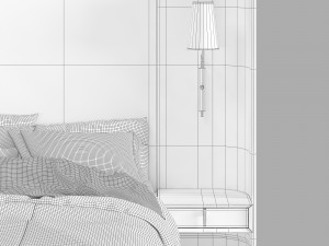 Modern bed 002 3D 모델