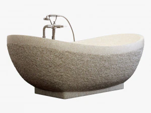 Spiritofstone terrazzo oude boot wit 3D Model