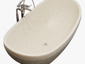 Spiritofstone terrazzo old boat white Model 3D