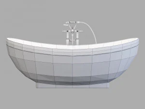 Spiritofstone terrazzo old boat white 3D Model