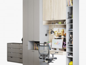 Workplace set 001 3D मॉडल