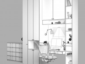 Workplace set 001 3D मॉडल