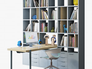Workplace set 002 3D Model
