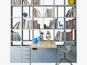 Workplace set 002 3D Model