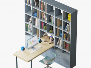 Workplace set 002 Model 3D