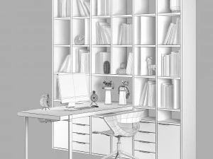 Workplace set 002 3D Model