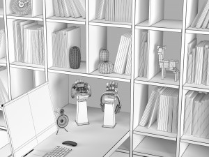 Workplace set 002 Model 3D