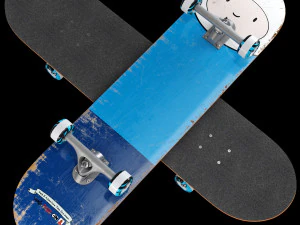 Skateboard cortoon set 3D Model