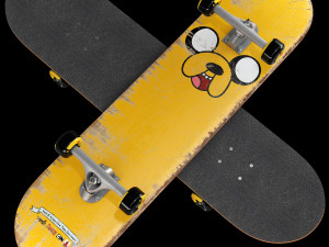 Skateboard cortoon set 3D Model
