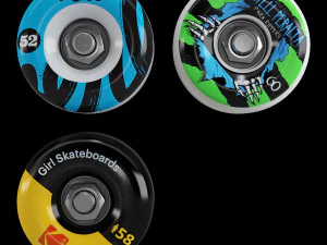 Skateboard cortoon set 3D Model