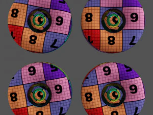 Skateboard cortoon set 3D Model