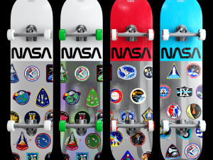 Skateboard NASA set Modelo 3D