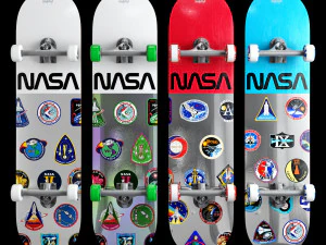 Skateboard NASA set 3D Model