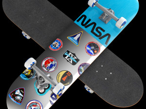 Skateboard NASA set Modelo 3D