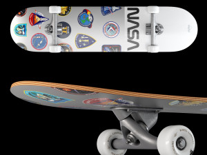 Skateboard NASA set Modelo 3D