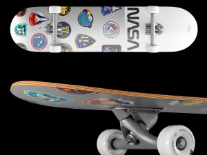 Skateboard NASA set 3D Model