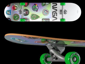 Skateboard NASA set 3D Model