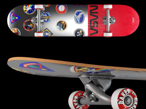 Skateboard NASA set Modelo 3D