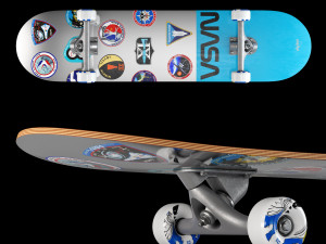 Skateboard NASA set Modelo 3D