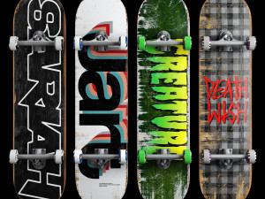 Skateboard set 001 Model 3D