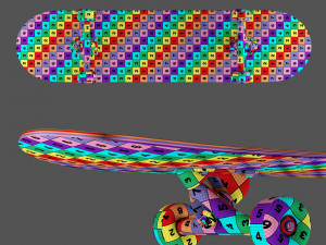 Skateboard set 001 Model 3D