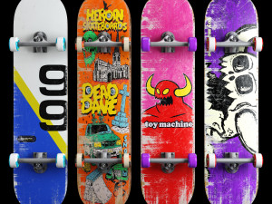 Skateboard set 002 Model 3D