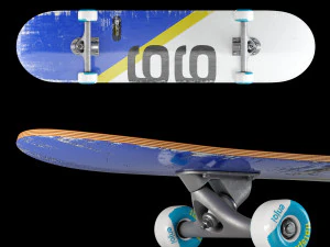 Skateboard set 002 3D Model