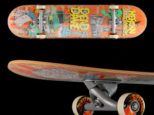 Skateboard set 002 3D Model